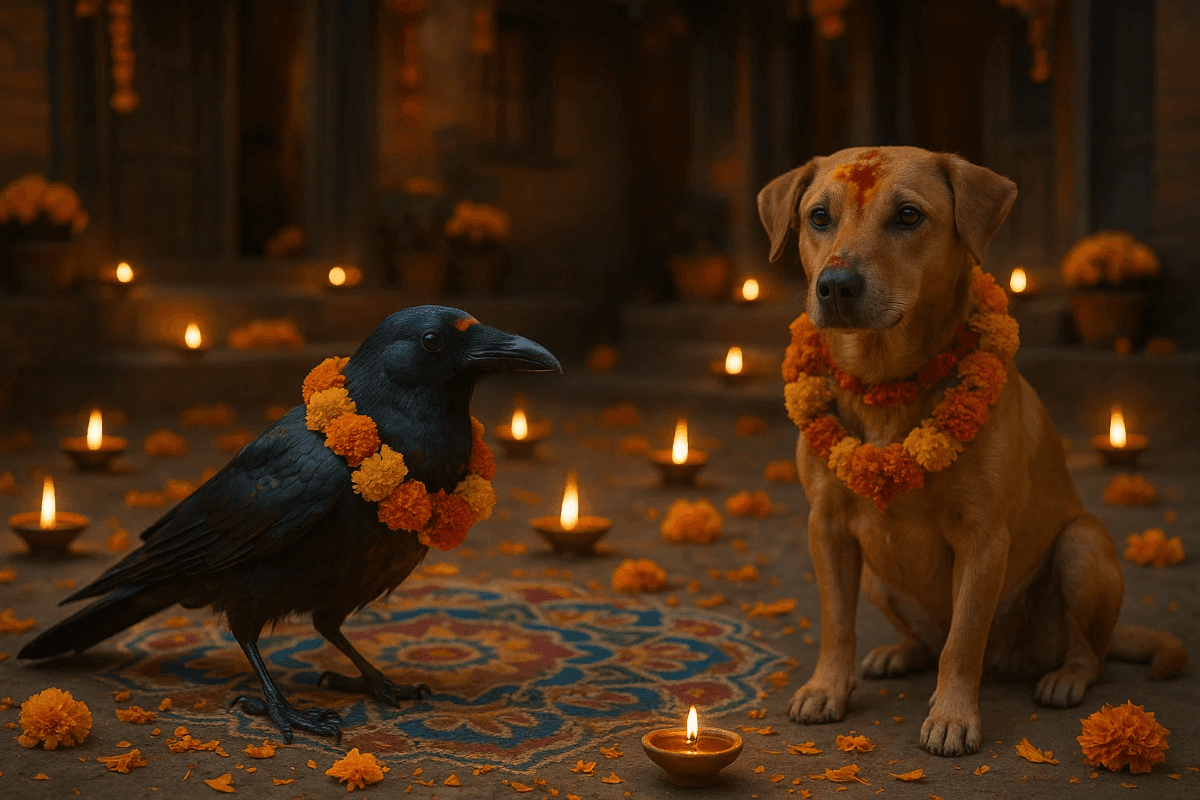 तिहारमा काग, कुकुर जस्ता पशुपंक्षीको पूजा किन गरिन्छ ? यस्ता छन् रोचक तथ्यहरूः