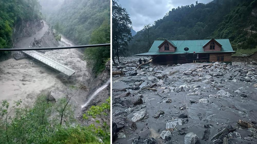 वर्षाका कारण ताप्लेजुङमा २९ परिवार पहिरोको जोखिममा