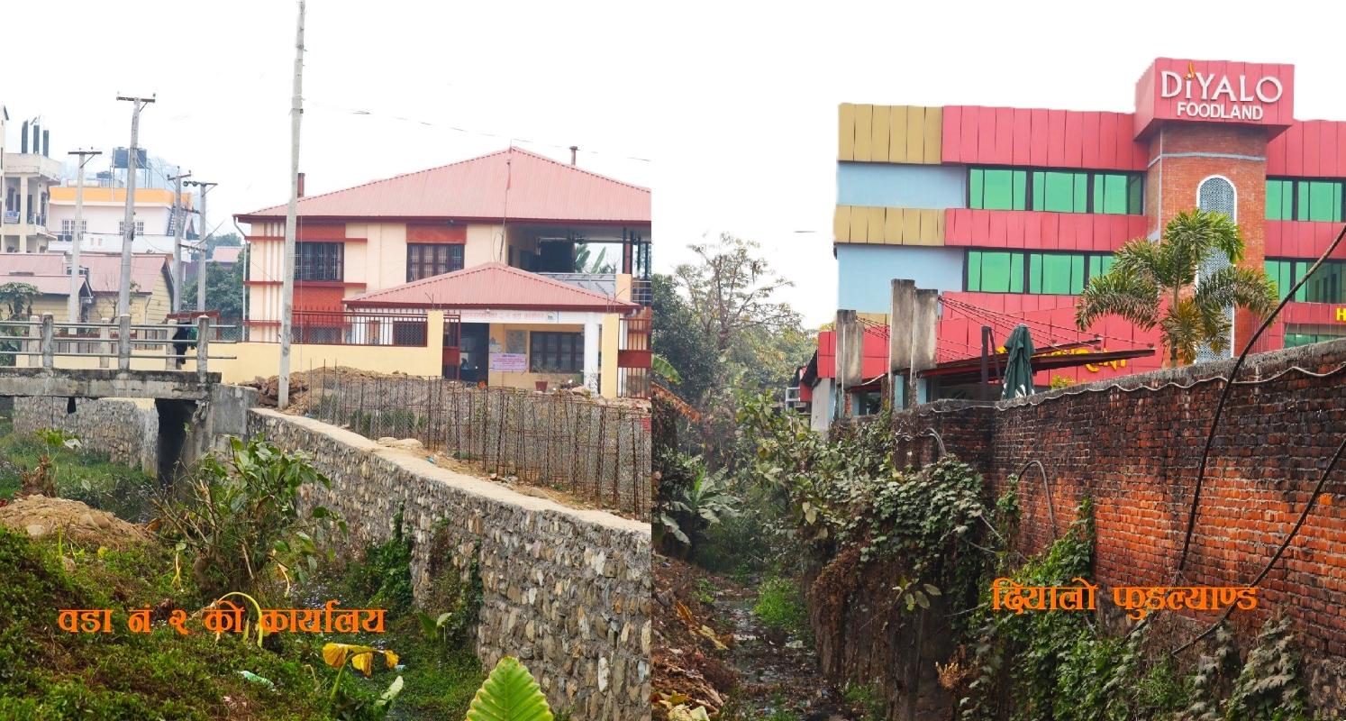 वडाको अतिक्रमणमा पुङ्गीखोलाः  १ करोड लगानीमा पार्क बनाइदै
