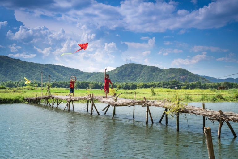 flying 'kites' in Dashain