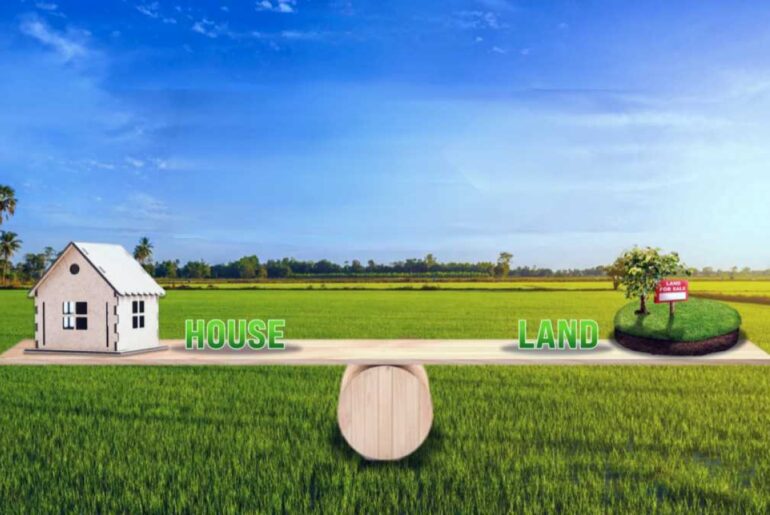 buy land or a house for investment