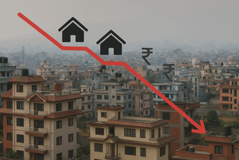 लगातार घट्दो घरजग्गा कारोबार, राजस्व संकलनमा अर्बौं घाटा Real estate transaction